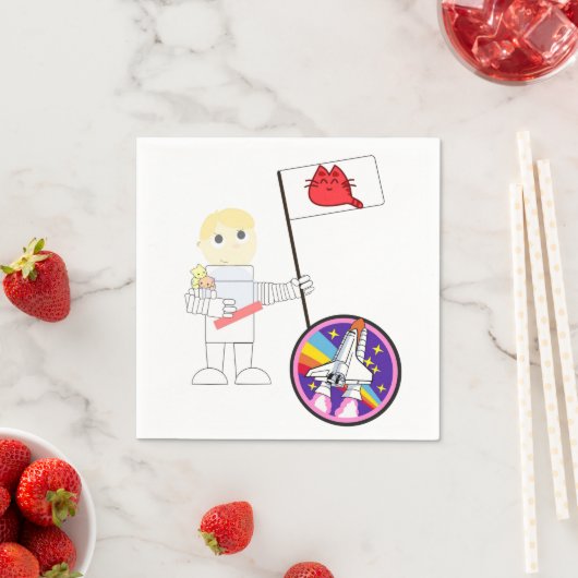 Papieren luiers, Cat Astronaut Servet (Insitu)