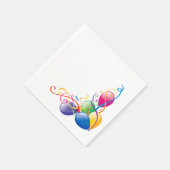 Papieren luiers, Confetti Balloons Happy Birthday Servet (Hoek)