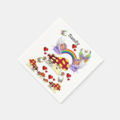 Papieren luiers, engel paddenstoel vlinder servet (Hoek)