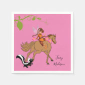 Papieren luiers, fairy Horse Skunk Floral Servet (Voorkant)