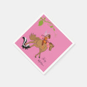 Papieren luiers, fairy Horse Skunk Floral Servet (Hoek)