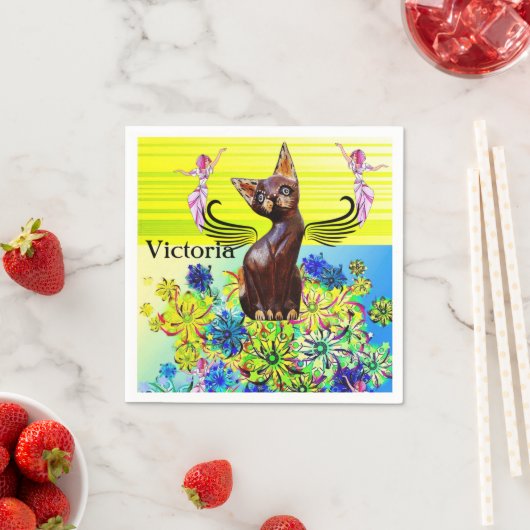 Papieren luiers, Fairy Kitten Floral Servet (Insitu)