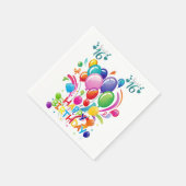 Papieren luiers, fijn 16 Happy Birthday Servet (Hoek)