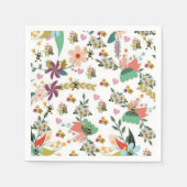 Papieren luiers, Floral Bumblebee Servet (Voorkant)