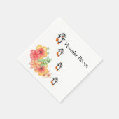 Papieren luiers, Floral Penguin Servet (Hoek)