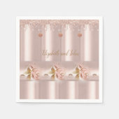 Papieren luiers, Floral Roos Drip Servet (Voorkant)