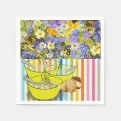 Papieren luiers, Floral Stripe Servet (Voorkant)