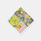 Papieren luiers, Floral Stripe Servet (Hoek)