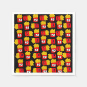 Papieren luiers, Frans frons zwart Servet (Voorkant)