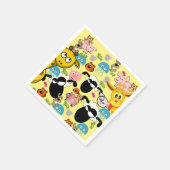 Papieren luiers, Giraffe, Varkens, Kitten, olifant Servet (Hoek)