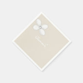 Papieren luiers, Glamor Beige Floral Servet (Hoek)