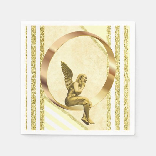 Papieren luiers, Gold Angel Stripe Servet (Voorkant)