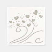 Papieren luiers, gouden en zilverharten servet (Voorkant)