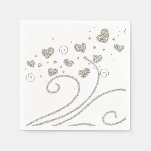 Papieren luiers, gouden en zilverharten servet (Voorkant)