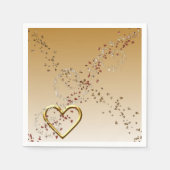 Papieren luiers, goudharten Napkins Servet (Voorkant)