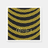 Papieren luiers, goudketting zwart servet (Voorkant)