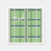 Papieren luiers, groene blauwe poten servet (Voorkant)