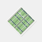 Papieren luiers, groene blauwe poten servet (Hoek)