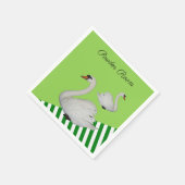 Papieren luiers, groene streep servet (Hoek)