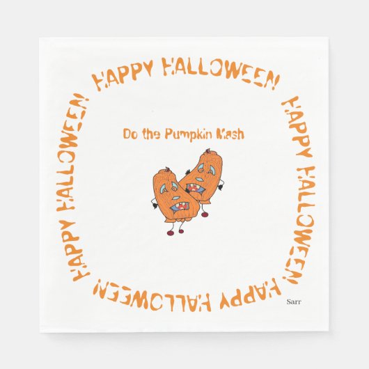 Papieren luiers: Halloween Napkins Servet (Voorkant)