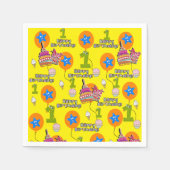 Papieren luiers, Happy Birthday ballonnen #1 First Servet (Voorkant)