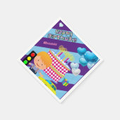 Papieren luiers, Happy Birthday Boy Car Cake Servet (Hoek)