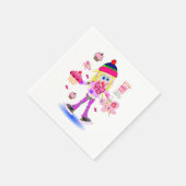 Papieren luiers, Happy Birthday Butterfly Wacky Gi Servet (Hoek)