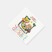 Papieren luiers, Happy Birthday Man Dog Confetti Servet (Hoek)