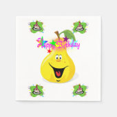 Papieren luiers, Happy Birthday Pear Cakes Servet (Voorkant)