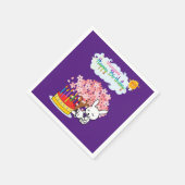 Papieren luiers, Happy Birthday Rabbit Cake Servet (Hoek)