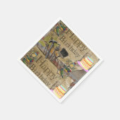 Papieren luiers, Happy Birthday  Tools Cake Servet (Hoek)