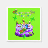 Papieren luiers, Happy Birthday Turtles Servet (Voorkant)