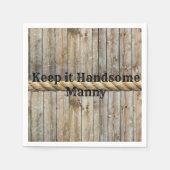 Papieren luiers, houten paus servet (Voorkant)