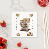 Papieren luiers, katten Kitten Condo Adopt Love Servet (Insitu)