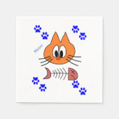 Papieren luiers, kattenpootvis servet (Voorkant)