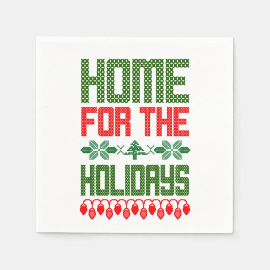 Papieren luiers kerst voor de Feestdagen Servet (Voorkant)