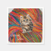 Papieren luiers, Kitten Yarn Servet (Voorkant)