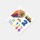 Papieren luiers, kleurrijke penningnummers servet (Hoek)