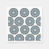 Papieren luiers, Mandala Floral Blue Servet (Voorkant)
