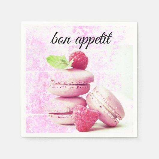 Papieren luiers met Franse Macarons Servet (Voorkant)