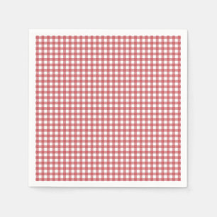 Papieren luiers met rode en witte gingham servet