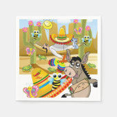 Papieren luiers, Mexicaans Man Donkey Butterfly Servet (Voorkant)