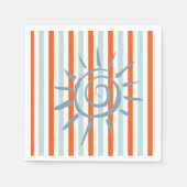 Papieren luiers, Oranje en blauw Stripe ster Servet (Voorkant)