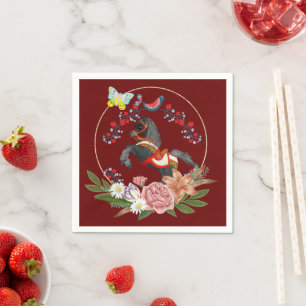 Papieren luiers, paardenbloemen vlinder servet