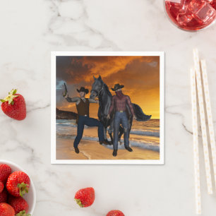 Papieren luiers, paardenland van cowboys servet