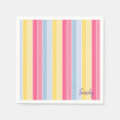 Papieren luiers, pastelstreep servet (Voorkant)