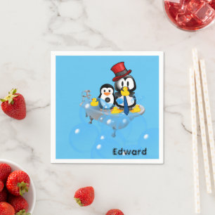Papieren luiers, pinguïn Bubble Bath Yellow Ducks Servet