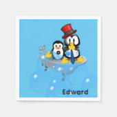 Papieren luiers, pinguïn Bubble Bath Yellow Ducks Servet (Voorkant)