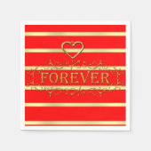 Papieren luiers, Red Gold Forever Stripe Servet (Voorkant)