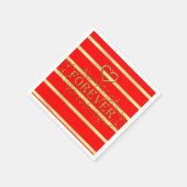 Papieren luiers, Red Gold Forever Stripe Servet (Hoek)